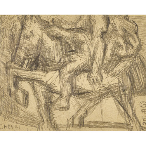 LOUIS SOUTTER : 'Cheval et cavalier' (DOBIASCHOFSKY AUKTIONEN AG)