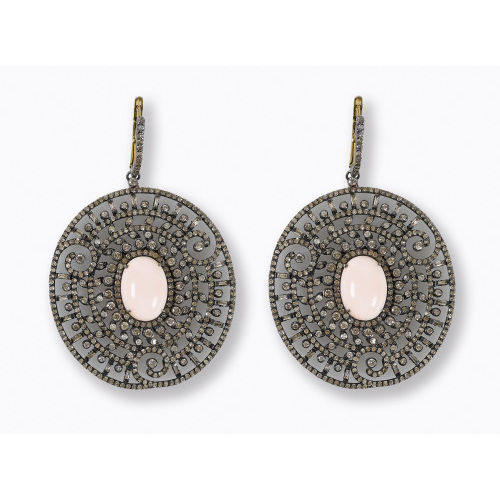 KORALLEN-DIAMANT-OHRH�NGER : (DOBIASCHOFSKY AUKTIONEN AG)