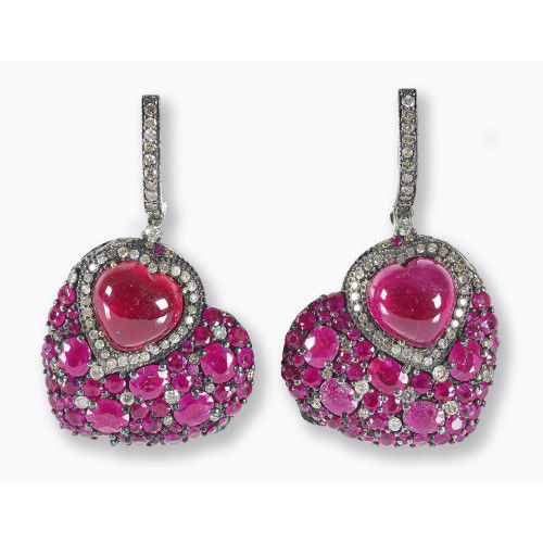 RUBIN-DIAMANT-OHRH�NGER : (DOBIASCHOFSKY AUKTIONEN AG)