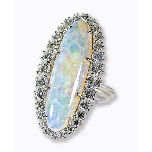 OPAL-BRILLANT-RING : (DOBIASCHOFSKY AUKTIONEN AG)