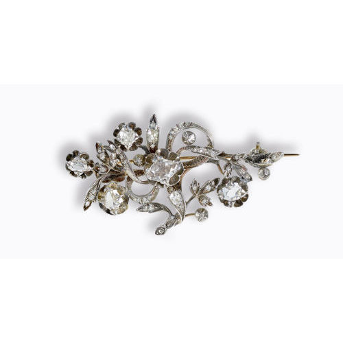 DIAMANT-BROSCHE : 19. Jh (DOBIASCHOFSKY AUKTIONEN AG)
