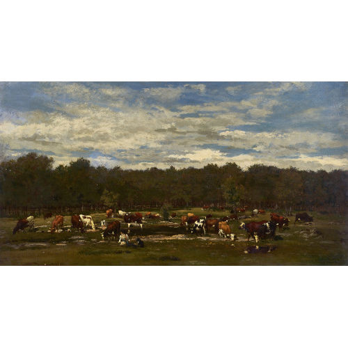 CHARLES FRAN�OIS DAUBIGNY : Weidende K�he (DOBIASCHOFSKY AUKTIONEN AG)