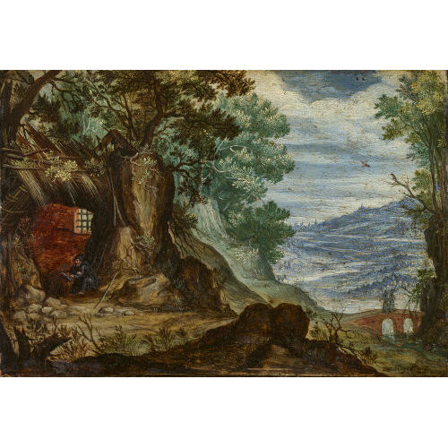 JAN I BRUEGHEL : 'Felslandschaft mit Eremit' (DOBIASCHOFSKY AUKTIONEN AG)