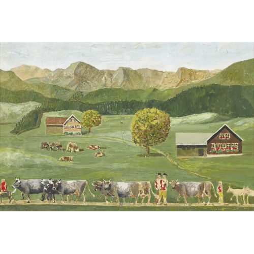 20. JH. SCHWEIZ : Appenzeller Landschaft mit Bauern und K�hen (DOBIASCHOFSKY AUKTIONEN AG)
