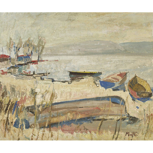 WALTER MAFLI : Boote am Seeufer (DOBIASCHOFSKY AUKTIONEN AG)