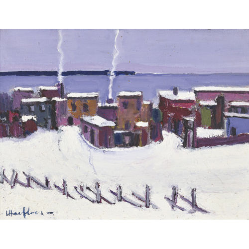 LEOPOLD II HAEFLIGER : Winterlandschaft am See (DOBIASCHOFSKY AUKTIONEN AG)