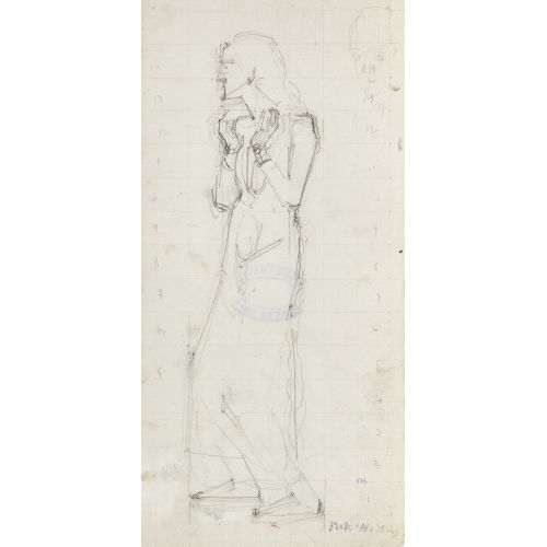 FERDINAND HODLER : Figurenstudie zu 'Heilige Stunde' (DOBIASCHOFSKY AUKTIONEN AG)