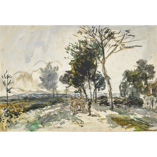 JOHAN BARTHOLD JONGKIND : Chemin bord� d'arbres (DOBIASCHOFSKY AUKTIONEN AG)