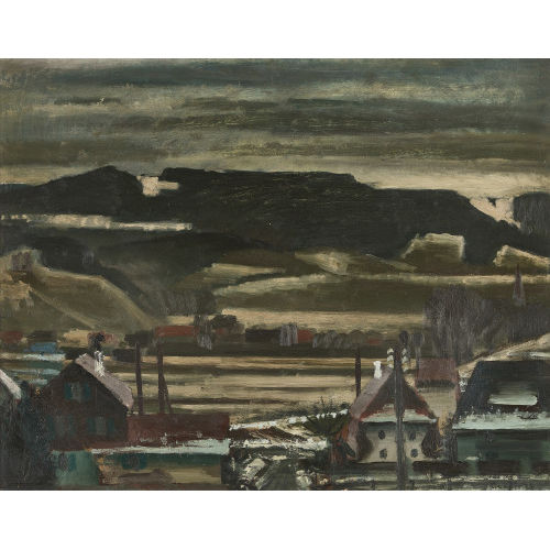 FRED STAUFFER : Landschaft unter Wolkenhimmel (DOBIASCHOFSKY AUKTIONEN AG)