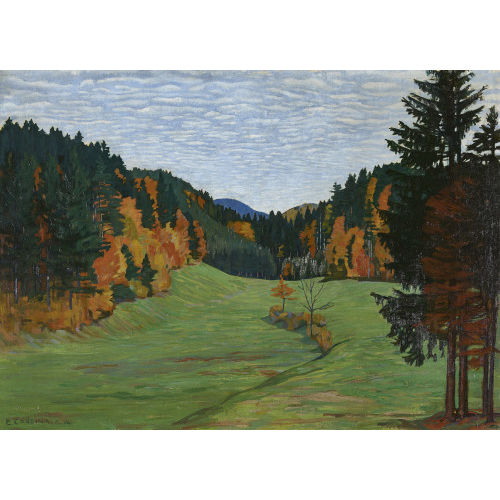 EMIL CARDINAUX : Herbstliche Waldlichtung (DOBIASCHOFSKY AUKTIONEN AG)