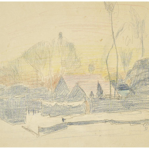 CUNO AMIET : Landschaft mit H�usern (DOBIASCHOFSKY AUKTIONEN AG)