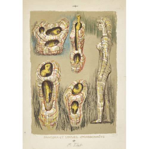 HENRY MOORE : 'Pandora and the Imprisoned Statues' (DOBIASCHOFSKY AUKTIONEN AG)