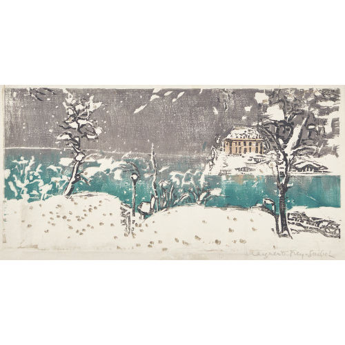 MARGUERITE FREY-SURBEK : Winterliche Landschaft am See (DOBIASCHOFSKY AUKTIONEN AG)