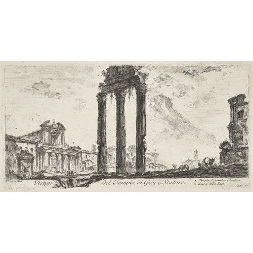 GIOVANNI BATTISTA PIRANESI : 'Vestigi del Tempio di Giove Statore' (DOBIASCHOFSKY AUKTIONEN AG)
