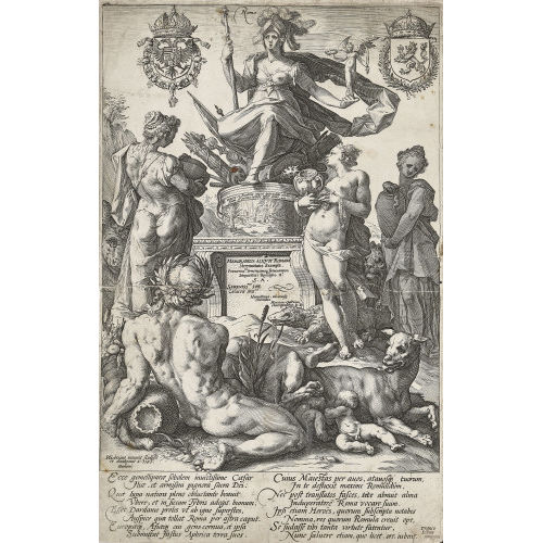HENDRICK GOLTZIUS : 'Roma - Allegorie von Rom' (DOBIASCHOFSKY AUKTIONEN AG)