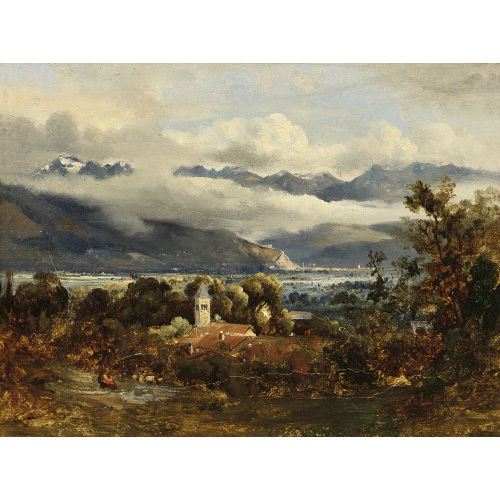 ANTOINE GUINDRAND : Berglandschaft mit Kirche (DOBIASCHOFSKY AUKTIONEN AG)
