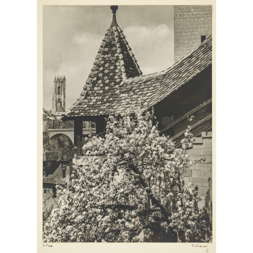 BENEDIKT RAST : Befestigungsanlage in Fribourg mit Kathedrale St. Nikolaus (DOBIASCHOFSKY AUKTIONEN AG)
