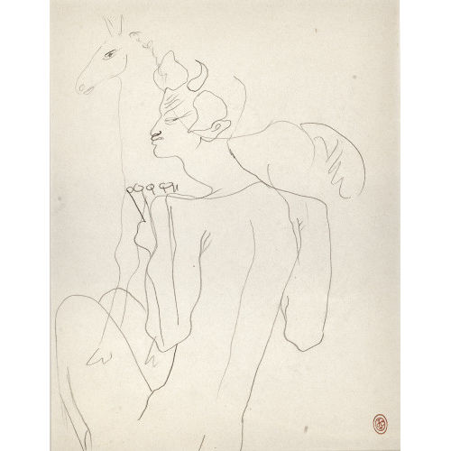 JEAN COCTEAU : 'Faune fl�tiste avec un cheval' (DOBIASCHOFSKY AUKTIONEN AG)