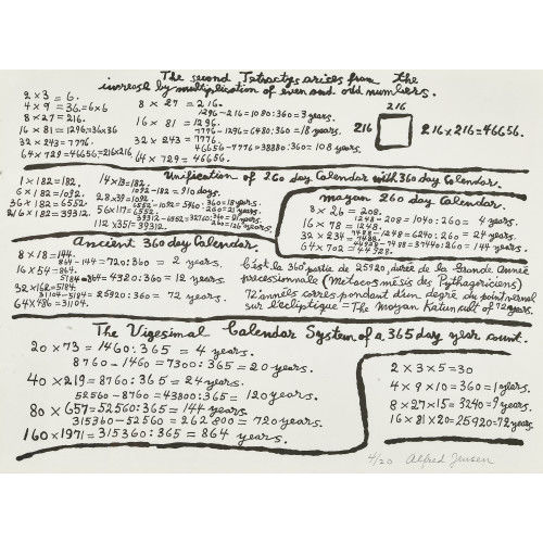 ALFRED (AL) JENSEN : 'Calendar' (DOBIASCHOFSKY AUKTIONEN AG)