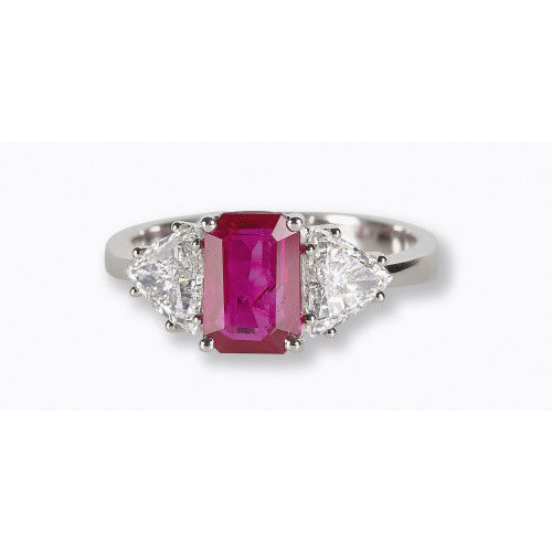 RUBIN-DIAMANT-RING : (DOBIASCHOFSKY AUKTIONEN AG)