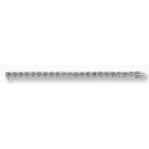 AQUAMARIN-DIAMANT-BRACELET<br>: (DOBIASCHOFSKY AUKTIONEN AG)