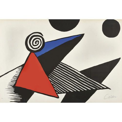 ALEXANDER CALDER : 'Bonnet phrygien et barres de feu' (DOBIASCHOFSKY AUKTIONEN AG)