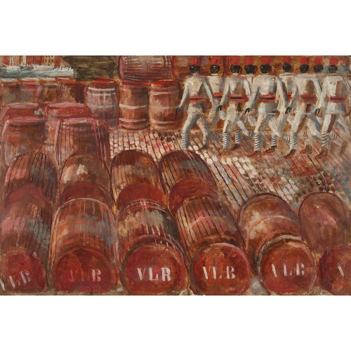 KARL OTTO H�GIN : Bierf�sser im Hafen von Marseille (DOBIASCHOFSKY AUKTIONEN AG)