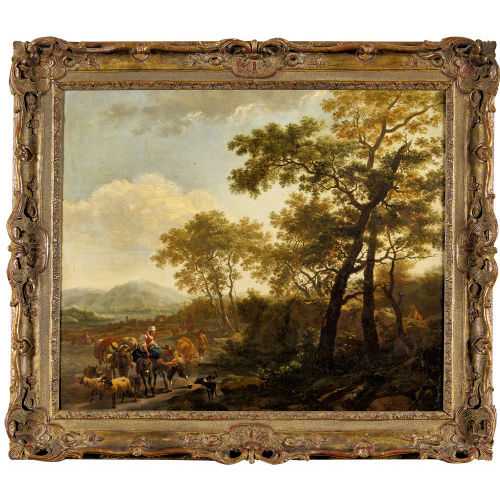 NICOLAES PIETERSZ. BERCHEM : Italienische Landschaft mit Hirten (DOBIASCHOFSKY AUKTIONEN AG)