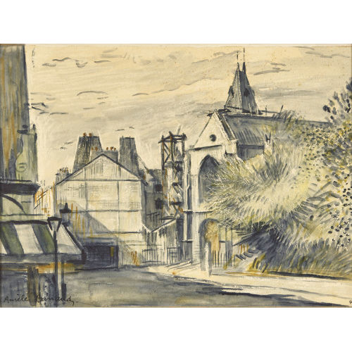 AUR�LE-REN� BARRAUD : 'La Rue Mouffetard (Paris)' (DOBIASCHOFSKY AUKTIONEN AG)