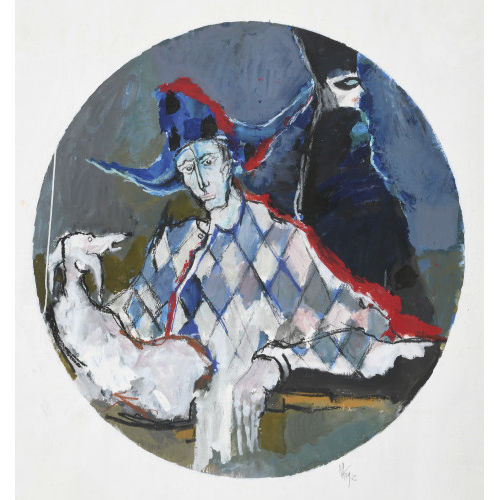 NAG ARNOLDI : Harlekin mit Hund (DOBIASCHOFSKY AUKTIONEN AG)
