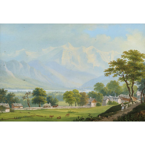 19. JH. SCHWEIZ : 'Montblanc im Chamounythal' (DOBIASCHOFSKY AUKTIONEN AG)