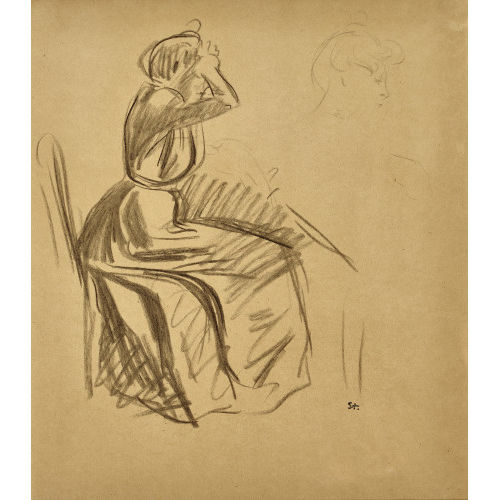 TH�OPHILE-ALEXANDRE STEINLEN : Sitzende Frau (DOBIASCHOFSKY AUKTIONEN AG)
