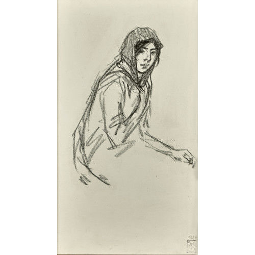 TH�OPHILE-ALEXANDRE STEINLEN : Frau mit Kopftuch (DOBIASCHOFSKY AUKTIONEN AG)