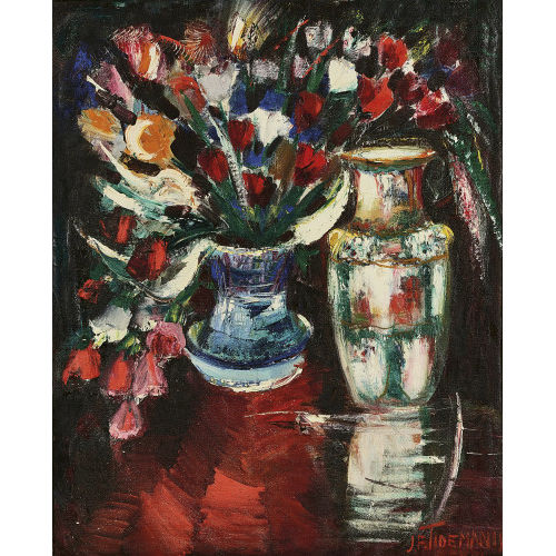 JANIS FERDINANDS TIDEMANIS : Blumenstillleben (DOBIASCHOFSKY AUKTIONEN AG)