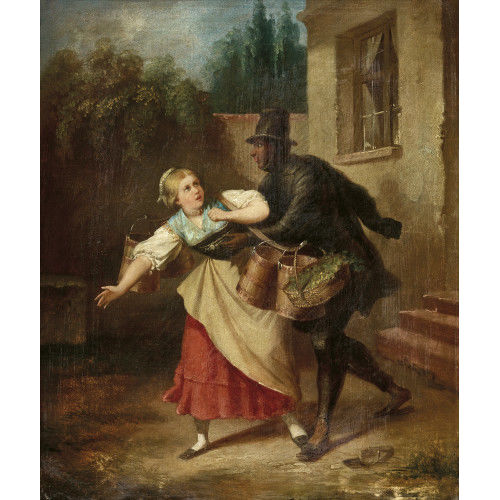19. JH. DEUTSCHLAND : Kaminfeger mit junger Magd (DOBIASCHOFSKY AUKTIONEN AG)