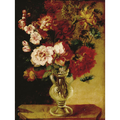 18. JH. HOLLAND : Stillleben mit Rosen in Henkelvase (DOBIASCHOFSKY AUKTIONEN AG)
