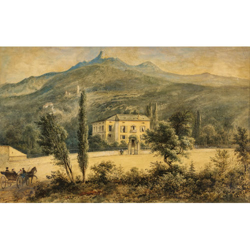 19. JH. FRANKREICH : Landhaus mit Bergsicht (DOBIASCHOFSKY AUKTIONEN AG)