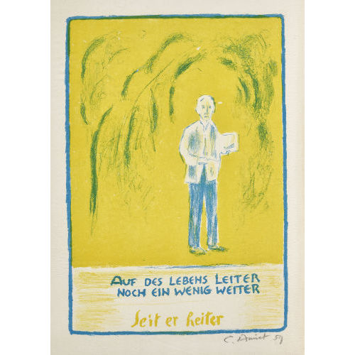 CUNO AMIET : 'Selbstbildnis stehend am Zeichenblock' (DOBIASCHOFSKY AUKTIONEN AG)