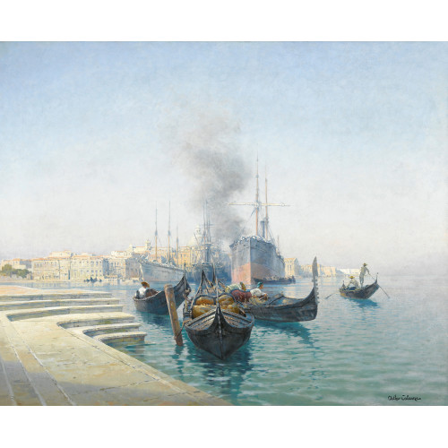 ARTHUR (EIGTL. JEAN BAPTISTE ARTHUR) CALAME : 'La Giudecca depuis S. Giorgio Maggiore  Venise' (DOBIASCHOFSKY AUKTIONEN AG)