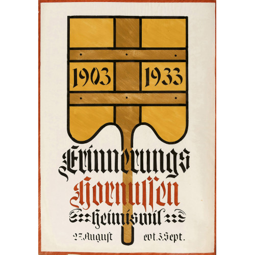 ANONYM : 'Erinnerungs Hornussen Heimiswil 1903-1933' (DOBIASCHOFSKY AUKTIONEN AG)