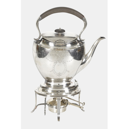 TEEKANNE AUF RECHAUD : Sheffield, um 1909 (James Dixon & Sons Ltd) (DOBIASCHOFSKY AUKTIONEN AG)