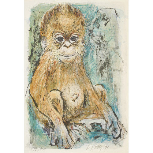 FRITZ HUG : Orang-Utan-Baby (DOBIASCHOFSKY AUKTIONEN AG)