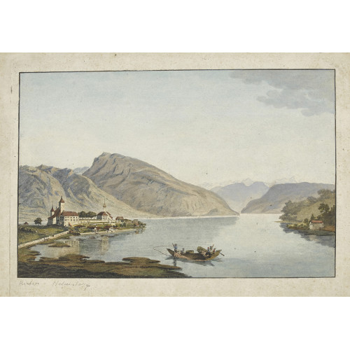 HEINRICH RIETER : Ch�teau de Spiez sur le lac de Thoune (DOBIASCHOFSKY AUKTIONEN AG)