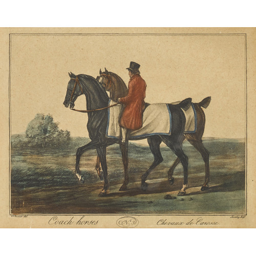 CARLE VERNET : 'Coach horses No. 3 Chevaux de Carosse' (DOBIASCHOFSKY AUKTIONEN AG)