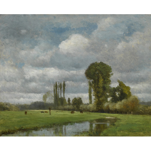 ACHILLE FRAN�OIS OUDINOT : Weidende K�he am Waldrand (DOBIASCHOFSKY AUKTIONEN AG)