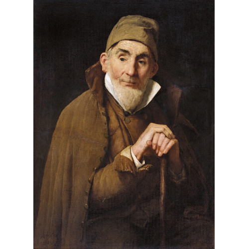 ALBERT ANKER : 'Der alte Feissli mit Stock und M�tze' (DOBIASCHOFSKY AUKTIONEN AG)