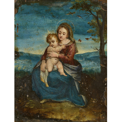 17. JH. ITALIEN : Madonna mit Kind (DOBIASCHOFSKY AUKTIONEN AG)