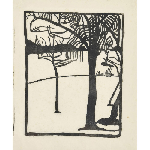 CUNO AMIET : 'Winterlandschaft mit Baum' (DOBIASCHOFSKY AUKTIONEN AG)
