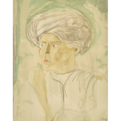 ERNST MORGENTHALER : Bildnis eines Mannes mit Turban (DOBIASCHOFSKY AUKTIONEN AG)