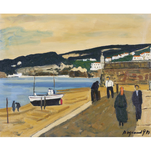 GEORGES BORGEAUD : Le quai en Bretagne (DOBIASCHOFSKY AUKTIONEN AG)